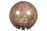 Polished Rhodonite Sphere - Madagascar #245340-1